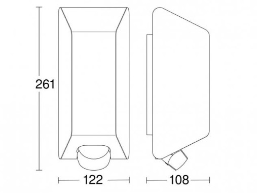 Steinel Außenleuchte L 30 S Anthrazit, 180° Bewegungsmelder, 10 m Reichweite, E27 Fassung, Design-Wandlampe außen schlagfest Mit Sensor Single 068899